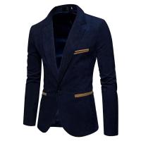 Chaqueta de Traje Casual de Alta Calidad de Pana Color Sólido Estilo Elegante para Negocios y Ocio - details 9