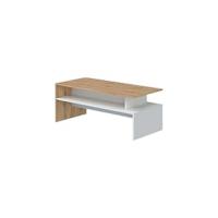 Mesa de Centro Elevable Modelo LC Acabado en Blanco Artik y Roble Canadiano - details 7