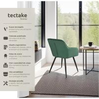 Silla Tapizada en Terciopelo, Sillas de Comedor Ergonómicas y Versátiles, Gran Estabilidad y Capacidad de Carga, Sillas Cocina Elegante - 1 Silla Gris/Negro - details 11
