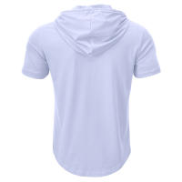 Hombres Deportes Fitness Casual al aire libre de manga corta camiseta con capucha Top Henley Shirt. - details 39