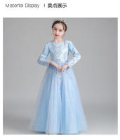 Vestido de tul esponjoso estilo princesa otoñal para niñas, ideal para presentaciones. - details 7