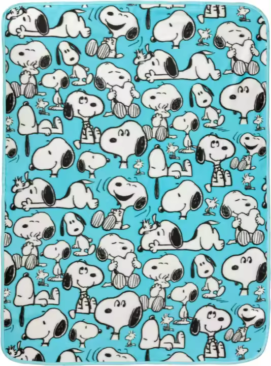 Manta de franela suave de Snoopy de cacahuetes para sofá, cama, dormitorio, regalo para niños y adultos - 1