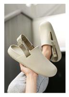 Birken verano Casual ropa exterior sandalias nueva moda talla grande media cerda perezoso suela gruesa zapatillas de hombre botón - details 11