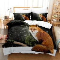 Juego de ropa de cama 3D The Fox, juego de funda de edredón con funda de almohada, ropa de cama doble completa, Queen y King - details 2