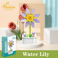 Bloques de construcción de ramo en maceta, montaje de flores eternas, azafrán, lila, Gardenia, modelo de ladrillos, Juguetes Diy para niños, regalos de vacaciones - details 12