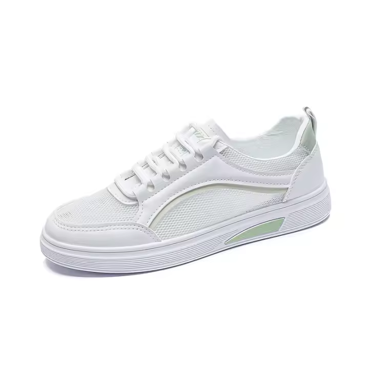 Zapatos de Malla de Verano 2025 Zapatillas Casuales para Mujeres Antideslizantes y Resistentes al Desgaste Zapatos de Suela Suave Versátiles Coreanos Blancos - 1