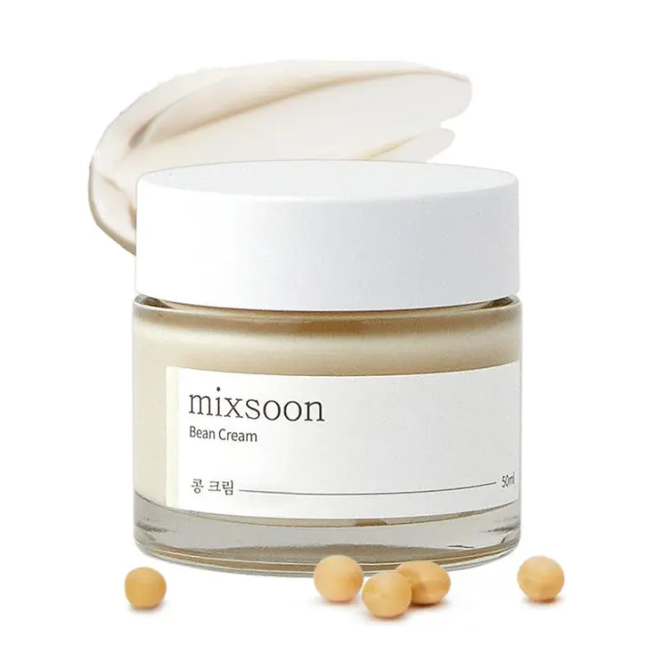 Mixsoon Bean Crema facial hidratante intensiva Piel suave y nutrita, cuidado de poros y sebo Cuidado de la piel coreano para piel de vidrio - Antiadherente - 1