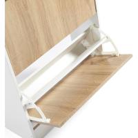 Mínimalista Diseño de Puerta Oscilobatiente 6 Baldas para 28 Zapatos Estructura Blanco/Taupe - details 7