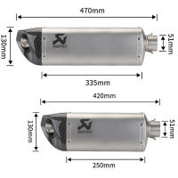 Tubo de escape akrapovic modificado para motocicleta de 51mm con silenciador, triángulo oblicuo de fibra de carbono de imitación CB500X Kaiyue 321 - details 0