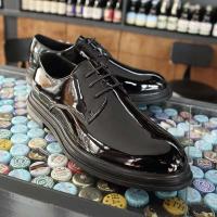 Vestido de novia para caminar en la oficina puntiagudo de talla grande para hombre, zapatos de cuero lacados de negocios, zapatos casuales para hombre - details 2