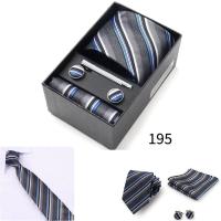 Caja de regalo de corbata para hombre con corbatas, pañuelos, gemelos, pinzas para corbata, conjuntos de 6 piezas, corbatas formales para festivales de bodas y negocios en grupo - details 34