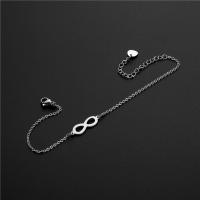 Accesorios simples lucky number 8 infinity brazalete de acero inoxidable mujer - details 3