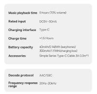 Baseus auriculares inalámbricos Bowie WM01 TWS, cascos con Bluetooth 5,3, HD, con Control táctil, para iOS/Android - details 13