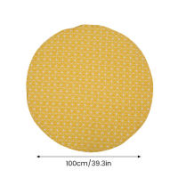 Manteles redondos nórdicos lavables, almohadilla de algodón y lino para mesa de comedor, 100/120/150CM, adecuado para banquete, boda, navidad - details 4