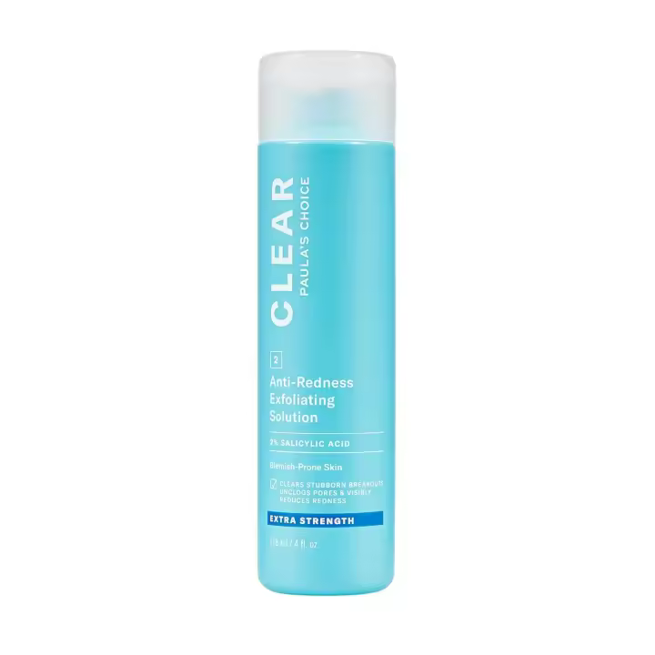 Paula's Choice CLEAR Solución exfoliante antienrojecimiento, exfoliante con ácido salicílico al 2%, para acné y brotes de leve a grave, - 1