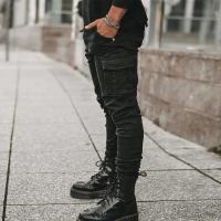 Jeans de Cargo para Hombres Pantalones de Algodón Denim Casuales con Múltiples Bolsillos - details 5
