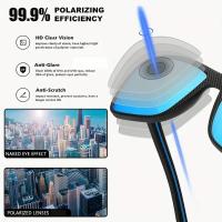 Gafas de sol polarizadas cuadradas para hombres y mujeres, montura ligera, protección UV - details 2