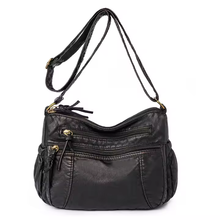 Señoras de cuero de la vendimia Cowboy Bolsa,Hobo Bolsa,Grande,Bolsa de hombro cruzada,Bolso Casual,Cartera,Vintage Bolsa de hombro,Cien de gran capacidad - 1