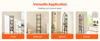 Estantería de metal SucceBuy, estilo industrial de 5 niveles, alto y estrecho. Ideal para almacenar en espacios habitables con sus estantes abiertos. - details 5