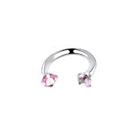 2 piezas 16g de piedra de circón nariz labio eyebone anillos 1,2*8*3mm en forma de c de acero inoxidable nariz labio eyebone unir cuerpo joyería de las mujeres de los hombres - details 8