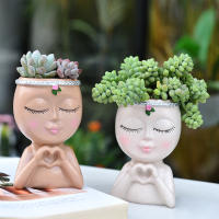 Amor europeo transfronterizo chica medio cuerpo suculenta planta verde maceta almacenamiento en el hogar patio jardín decoración de alta gama - details 7