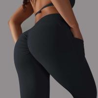 Leggings cruzados para mujer, pantalones de yoga con bolsillo, malla deportiva transpirable para correr y andar en bicicleta, leggings de entrenamiento de cintura alta - details 3