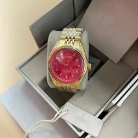 Empress West New Rose Red Crushed Ice Blue Esfera pequeña Banda de acero de cuarzo Reloj de mujer Color de fruta del dragón - details 4