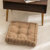 Cojín de asiento acolchado cuadrado/redondo multiusos, cojín de sofá grueso de Color sólido, cojín de suelo suave de 40cm para oficina - details 6