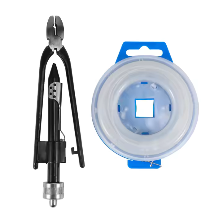 Juego de alicates de torsión de alambre de seguridad para aviones, herramienta de torsión de bloqueo, rollo de 15M, 0,7mm, acero inoxidable, 6 pulgadas - 1