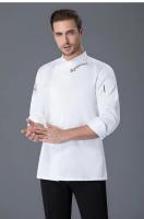 Uniforme de Chef para hombre, chaqueta para cocinar, camisa de cocina, camarera, servicio de comida rápida, Hotel, olla caliente, tienda de pasteles, abrigo con logo personalizado - details 1