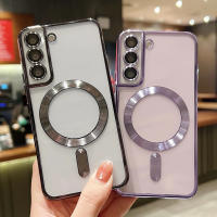 Funda de Silicona de Lujo Transparente Magnética Carga Inalámbrica Magsafe para Samsung Galaxy S20, S21, S22, S23, S24 Ultra Plus Accesorios de Electrónica - details 8