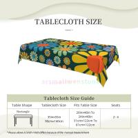 Mantel rectangular Hippie wer para fiesta, manteles impermeables para mesa de comedor, cocina, decoración del hogar - details 75