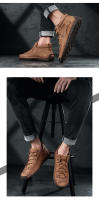 Zapatos informales para hombre, zapatos antideslizantes transpirables de cuero Unisex para caminar, zapatos cosidos a mano para mujer - details 15