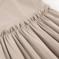 Vestido de tirantes de algodón y lino para mujer, informal, suelto, suave, con borde acanalado, estilo playero, primavera y verano - details 9