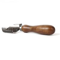 Peine de Metal para el cuidado del pelo de perro, mango de madera de 15x4cm, peine para el pelo de gato, cepillo y rastrillo duradero, peine de masaje de belleza para mascotas - details 6