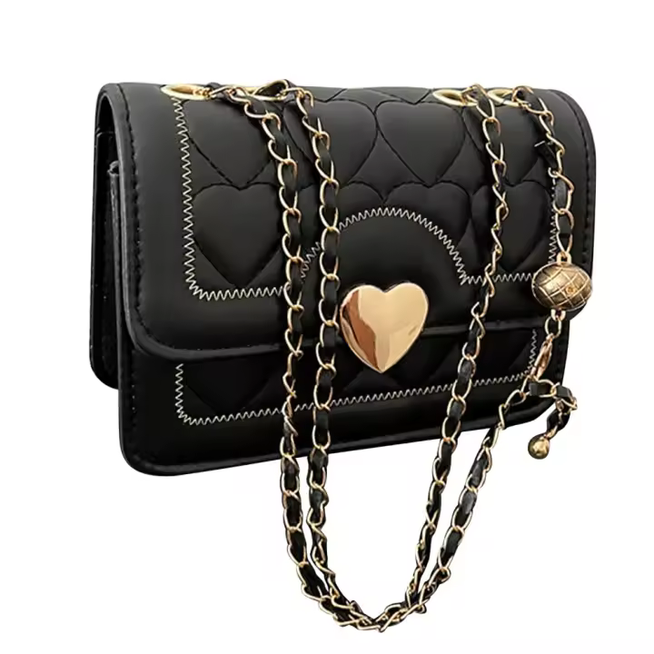 Bolso de Cadena para Mujer, Bolso de Hombre versátil y elegante a la Moda con Corazón de - 1