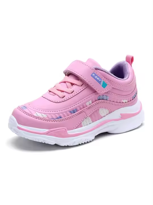 Zapatillas Deportivas Impermeables para Niñas Zapatos de Correr Rosas Antideslizantes Transpirables - 1