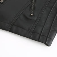 Chaqueta de Mujer de Cuero Sintético Estilo Varsity Moto Biker Bomber Ligera Casual Outerwear Short Coats con Cierre de Cremallera y Forro de Poliéster Adecuada para Otoño e Invierno - details 28