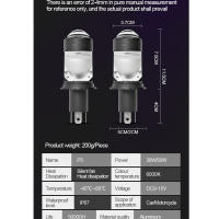 Luz LED para coche con lente H4 para motocicleta integrada con ventilador - details 0