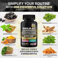 Cápsulas SHLAJIT, Ashwagandha, Rhodiola, Ginseng - 15,250 mg - details 1