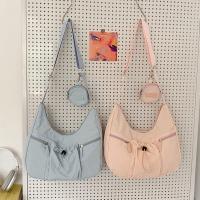 Bolso cruzado de estilo coreano, bolso plisado con cordón de gran capacidad, versátil, ligero con monedero - details 21