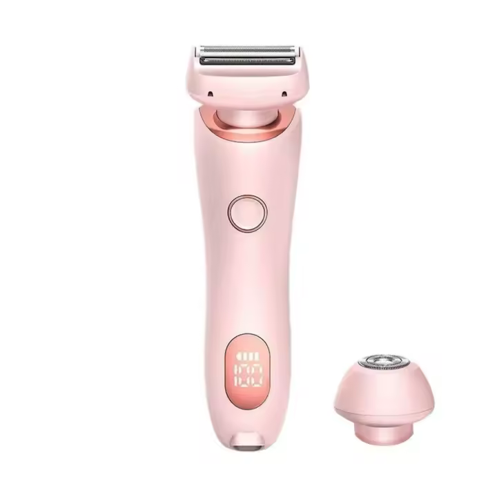 Eliminación indolora en casa 2 en 1 maquinillas de afeitar para mujer, recortadora de Bikini para vello púbico, Afeitadora eléctrica húmeda y seca - 1
