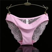 Bragas sexis de encaje para mujer, bragas transpirables de algodón sin costuras, calzoncillos transparentes para niñas, ropa interior de marca de talla grande, 1 pieza - details 14