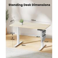 Regulable 120 x 60 cm soporta hasta 80 kg Altura Ajustable Bolsa Almacenamiento Escritorio eléctrico función Memoria para Estaciones Trabajo - details 16