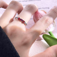 Anillo de concha de estrella de circón azul de Plata de Ley 925 para mujer, joyería de boda, anillos, regalos - details 8