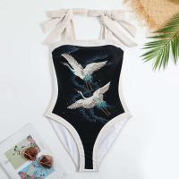 2025 traje de baño estampado con falda de una pieza para mujer, ropa de playa, traje de baño de verano - details 12