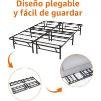 plegable, montaje sin herramientas, permite almacenar debajo de la cama, 90 x 200 cm, 35,5 cm, Negro - details 17