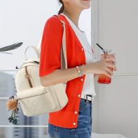 Mochila con estampado de letras para mujer, morral informal de cuero PU para viaje al aire libre - details 1
