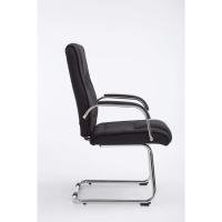 Tapizada En Tela & con Base De Metal I Silla De Conferencia con Reposabrazos, Color:Negro/Negro - details 35
