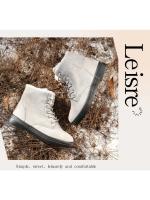 Botas de nieve cálidas antideslizantes para mujer, botines impermeables al aire libre, zapatos de senderismo de piel, zapatillas de felpa con cordones, Invierno - details 19